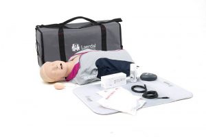 Laerdal Resusci Anne QCPR airway head with carrying bag