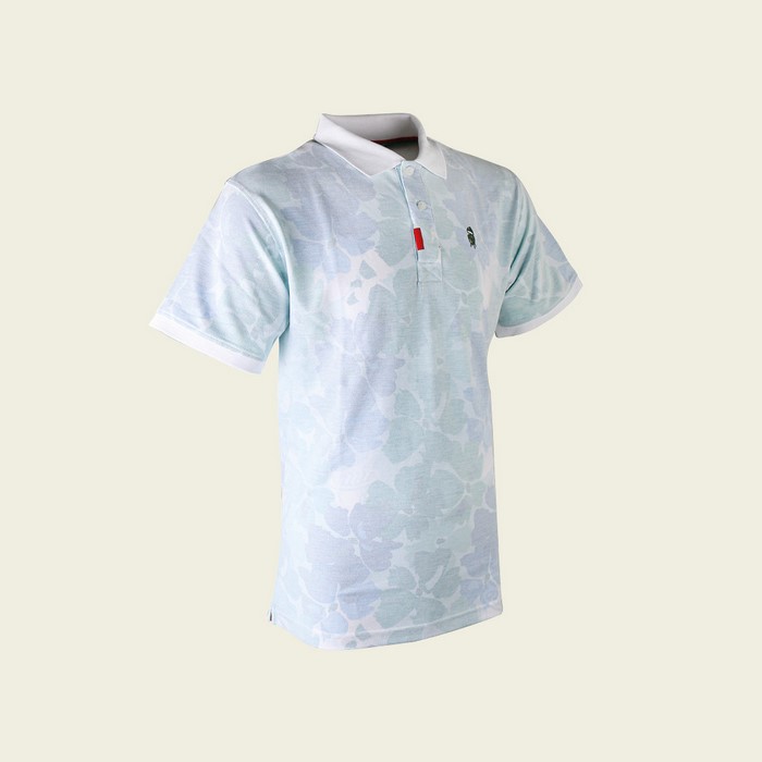 GOLF POLOSHIRT - WIT INSIDE-OUT