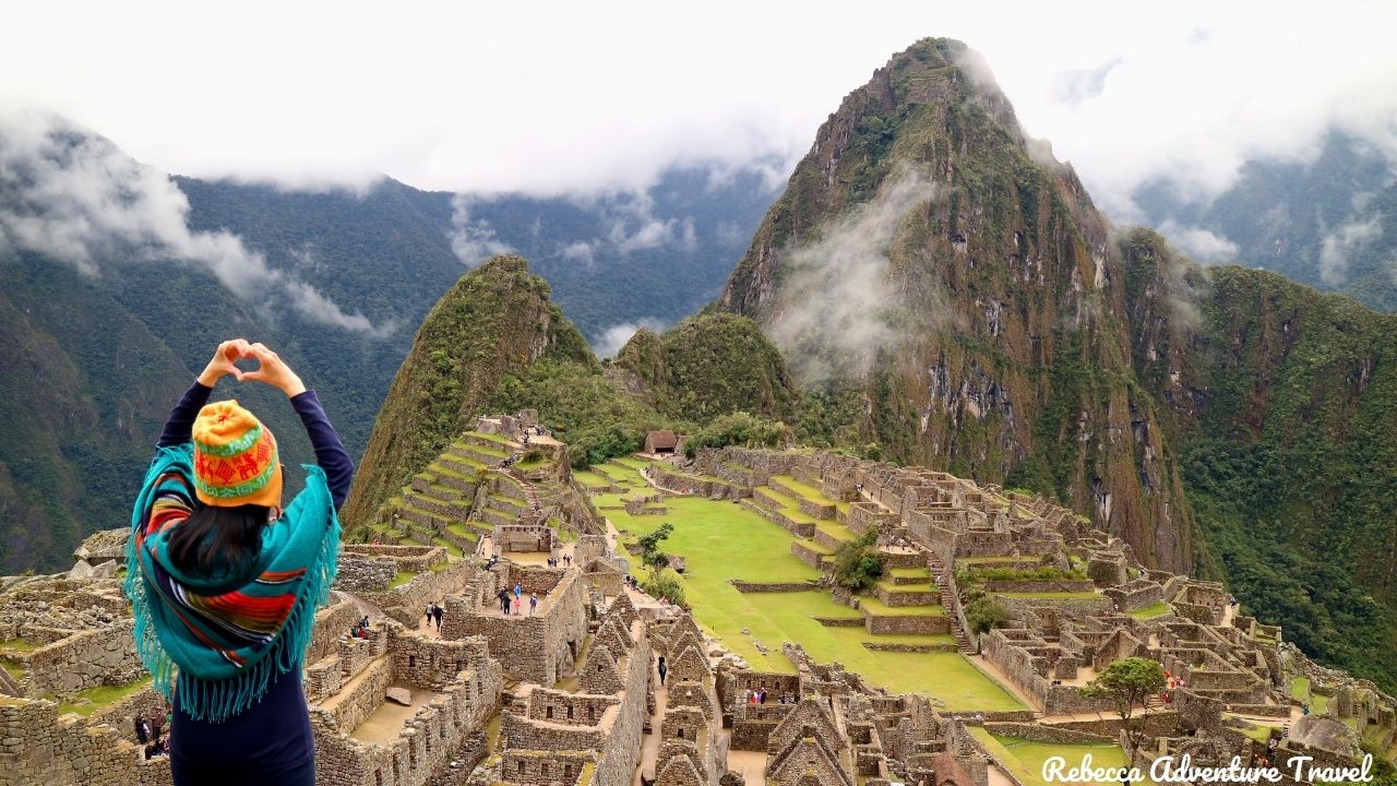 Machu Picchu and girl