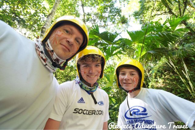 Family after canyoning 