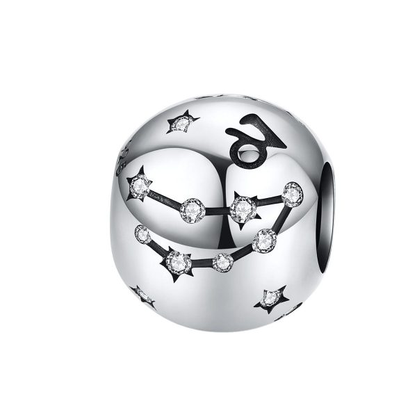 Sterrenbeeld steenbok bedel zirkonia  zodiac capricorn bead  Zilverana  geschikt voor Biagi , Pandora , Trollbeads armband  925 zilver